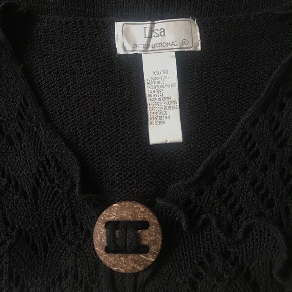 Lisa International Women's Knit Top | Sweater | Cardigan XS - Picture 4 of 8